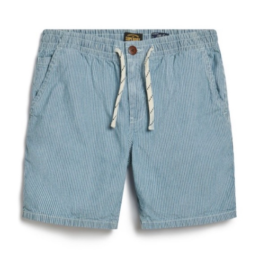 SUPERDRY Men’s Striped Indigo Bermuda Shorts | M